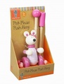 Boxed Pink Mouse Push Along